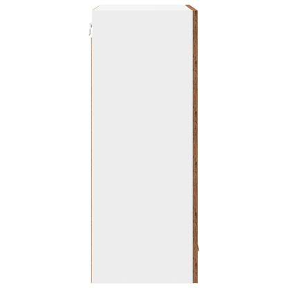 Hanging Cabinet with Storage Old Wood and White 50 x 31 x 80 cm