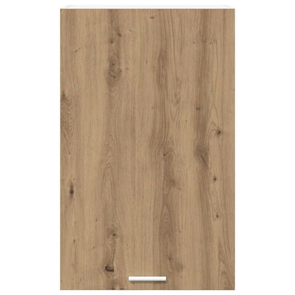 Hanging Cabinet with Door Artisan Oak and White 50 x 31 x 80 cm