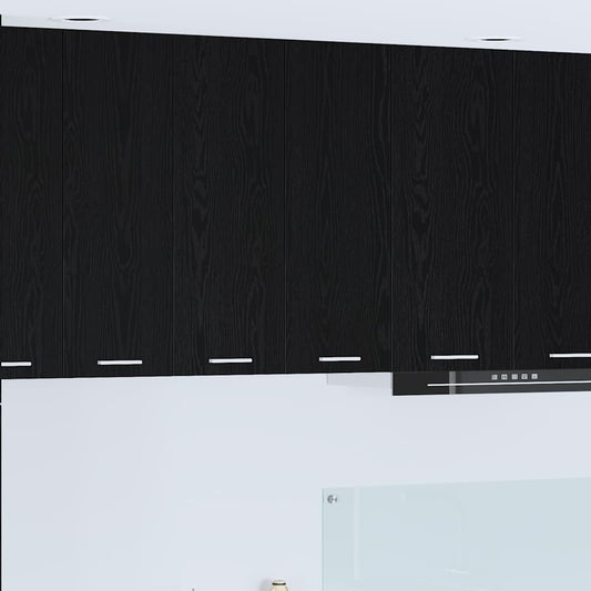 Hanging Cabinet Black Oak 60 x 31 x 80 cm Engineered Wood