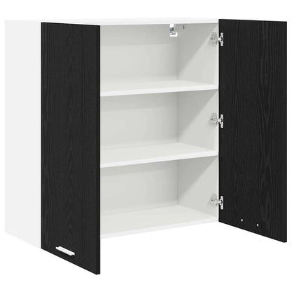 Hanging Cabinet Black Oak 80 x 31 x 80 cm Engineered Wood