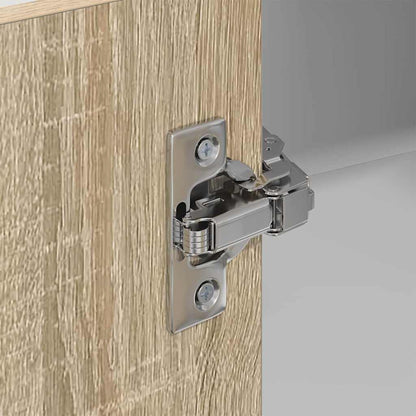 Hanging Cabinet Sonoma Oak and White 57 x 57 x 80 cm