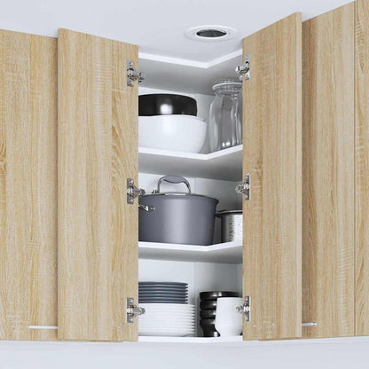 Hanging Cabinet Sonoma Oak and White 57 x 57 x 80 cm