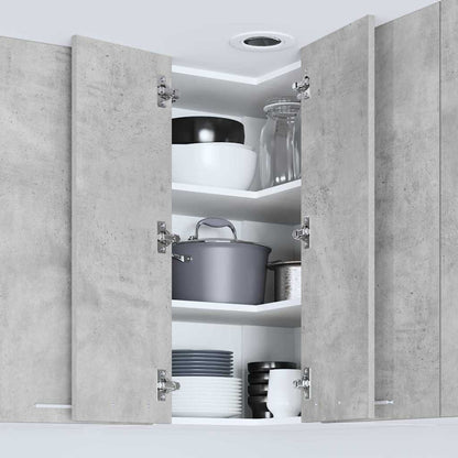Hanging Cabinet Concrete Grey and White 57 x 57 x 80 cm