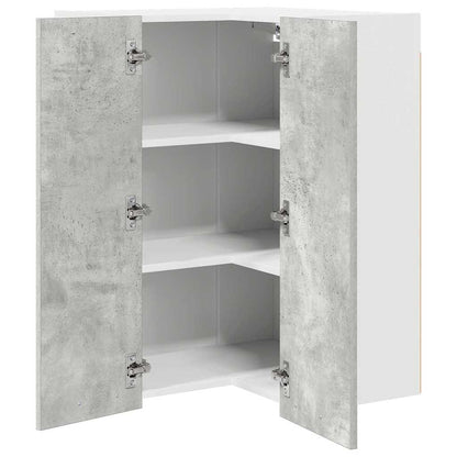 Hanging Cabinet Concrete Grey and White 57 x 57 x 80 cm