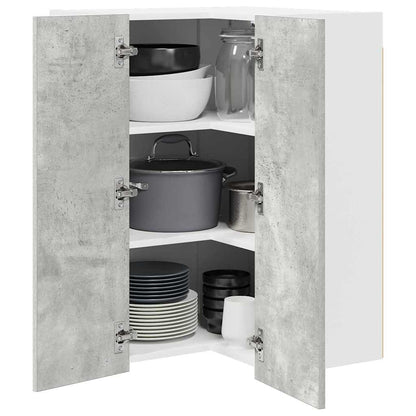 Hanging Cabinet Concrete Grey and White 57 x 57 x 80 cm