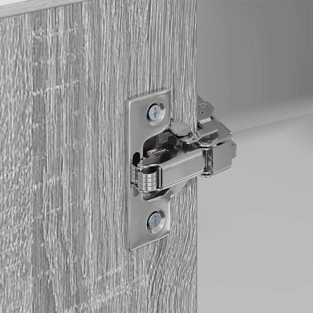 Hanging Cabinet Grey Sonoma and White 57 x 57 x 80 cm