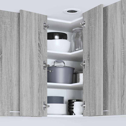 Hanging Cabinet Grey Sonoma and White 57 x 57 x 80 cm
