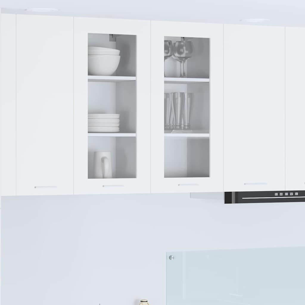Hanging Cabinet 2 pcs White 40 x 31 x 80 cm Engineered Wood