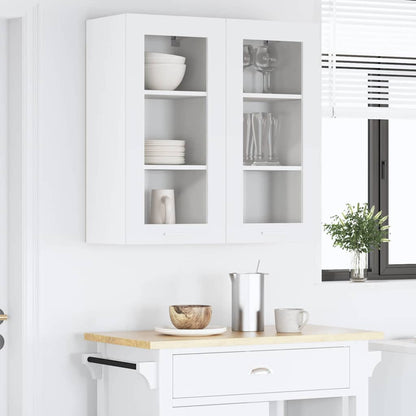 Hanging Cabinet 2 pcs White 40 x 31 x 80 cm Engineered Wood