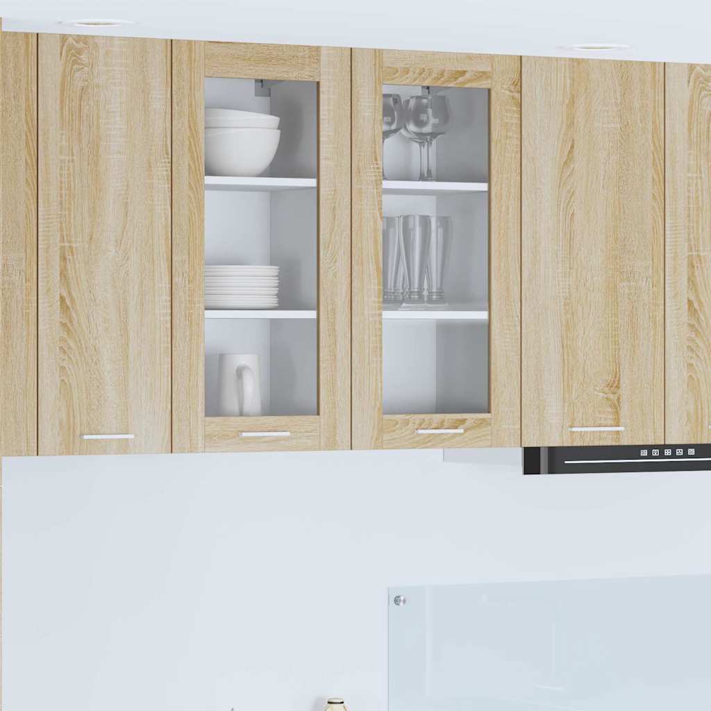 Hanging Cabinet with Storage 2 pcs Sonoma Oak 40 x 31 x 80 cm