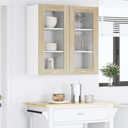 Hanging Cabinet with Storage 2 pcs Sonoma Oak 40 x 31 x 80 cm