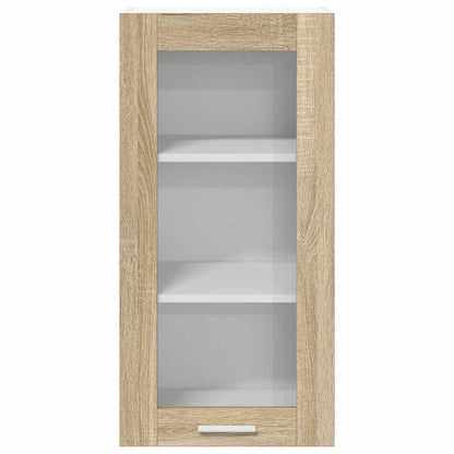 Hanging Cabinet with Storage 2 pcs Sonoma Oak 40 x 31 x 80 cm
