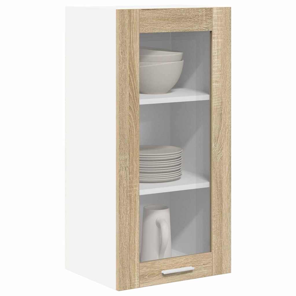 Hanging Cabinet with Storage 2 pcs Sonoma Oak 40 x 31 x 80 cm