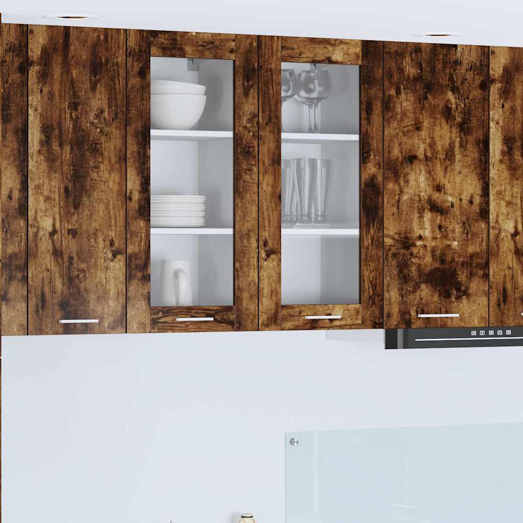 Hanging Cabinet with Storage 2 pcs Smoked Oak 40 x 31 x 80 cm
