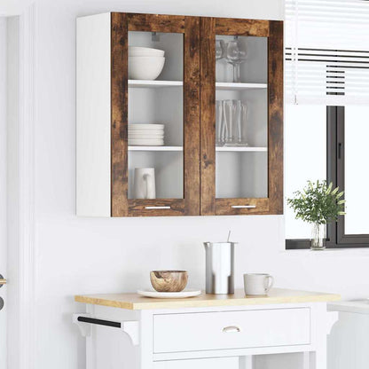 Hanging Cabinet with Storage 2 pcs Smoked Oak 40 x 31 x 80 cm
