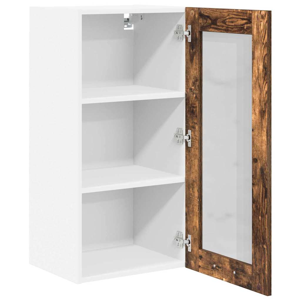 Hanging Cabinet with Storage 2 pcs Smoked Oak 40 x 31 x 80 cm