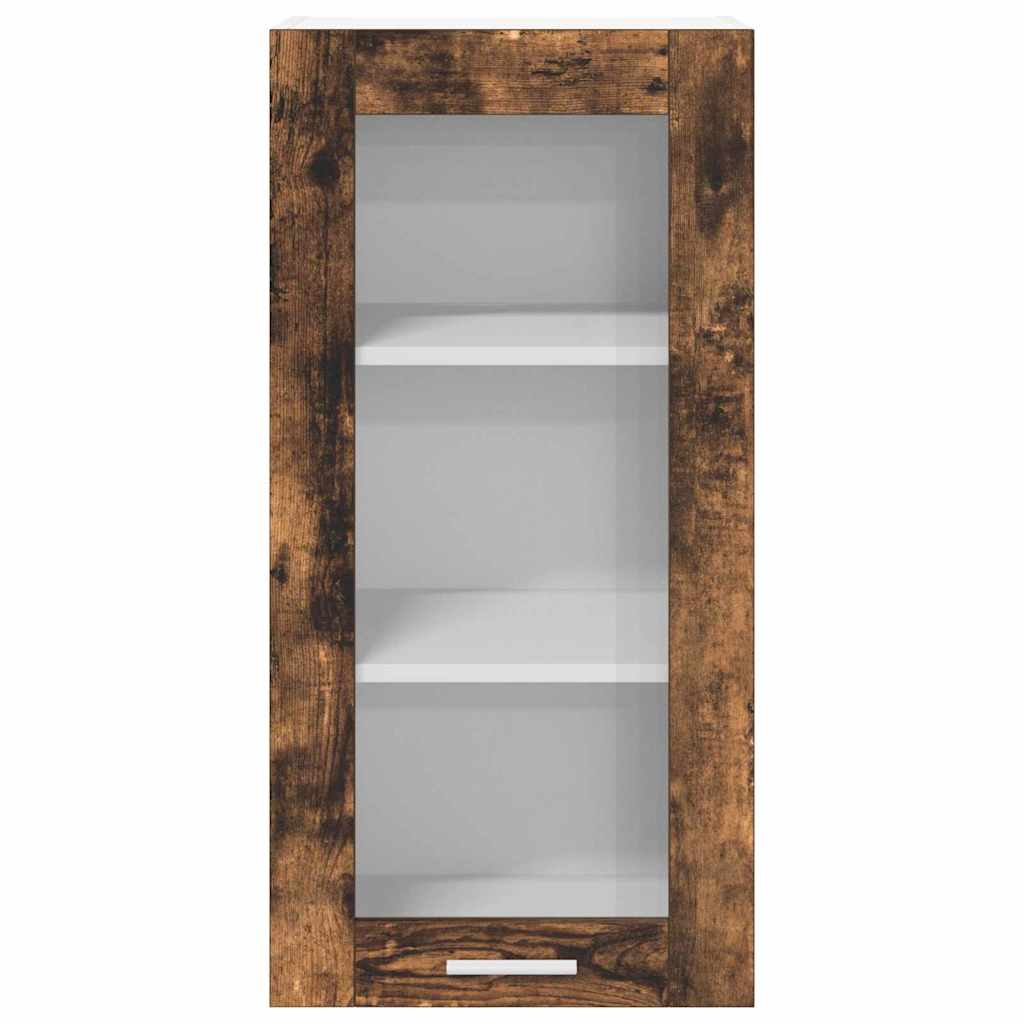 Hanging Cabinet with Storage 2 pcs Smoked Oak 40 x 31 x 80 cm