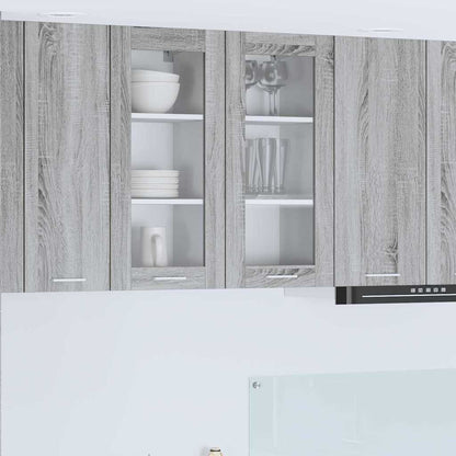 Hanging Cabinet with Storage 2 pcs Grey Sonoma 40 x 31 x 80 cm