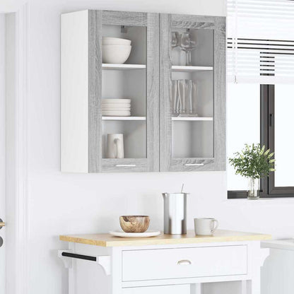 Hanging Cabinet with Storage 2 pcs Grey Sonoma 40 x 31 x 80 cm