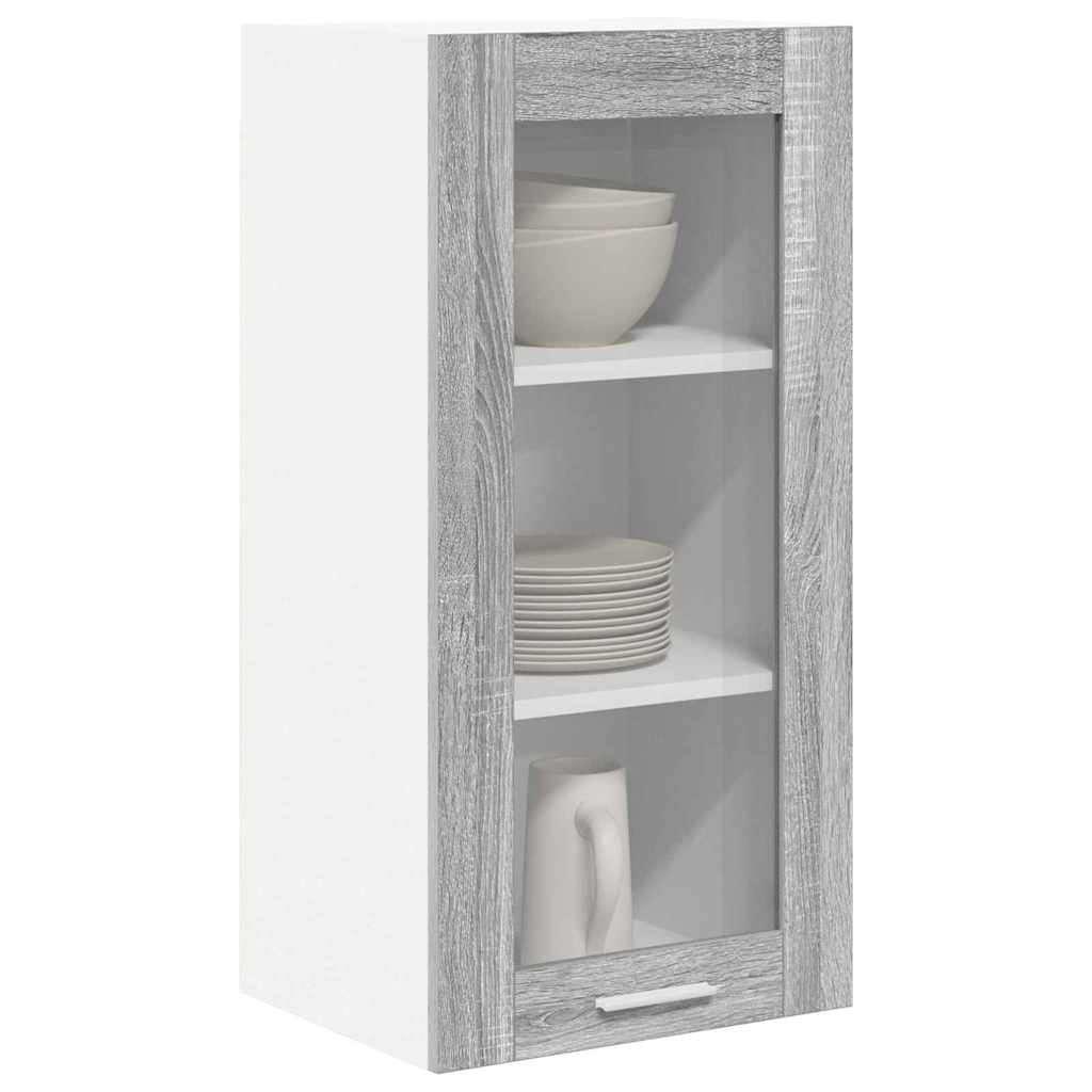 Hanging Cabinet with Storage 2 pcs Grey Sonoma 40 x 31 x 80 cm
