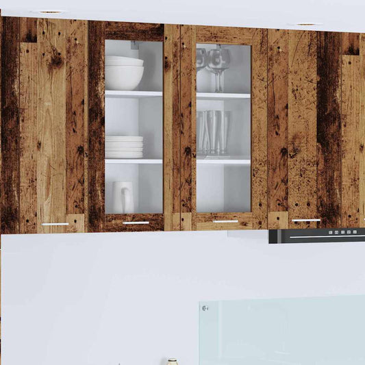 Hanging Cabinet 2 pcs Old Wood Engineered Wood