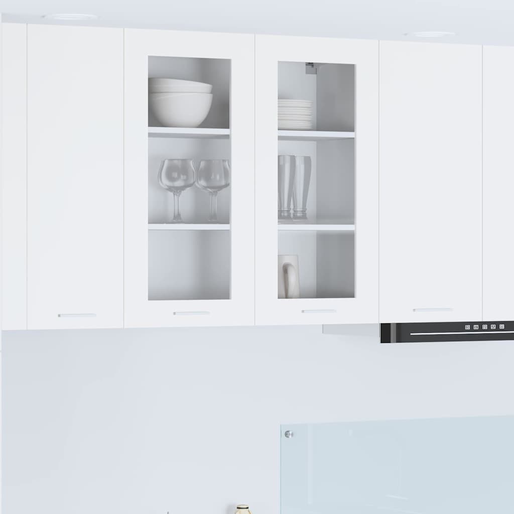 Hanging Cabinet with Door White 80 x 31 x 80 cm Engineered Wood