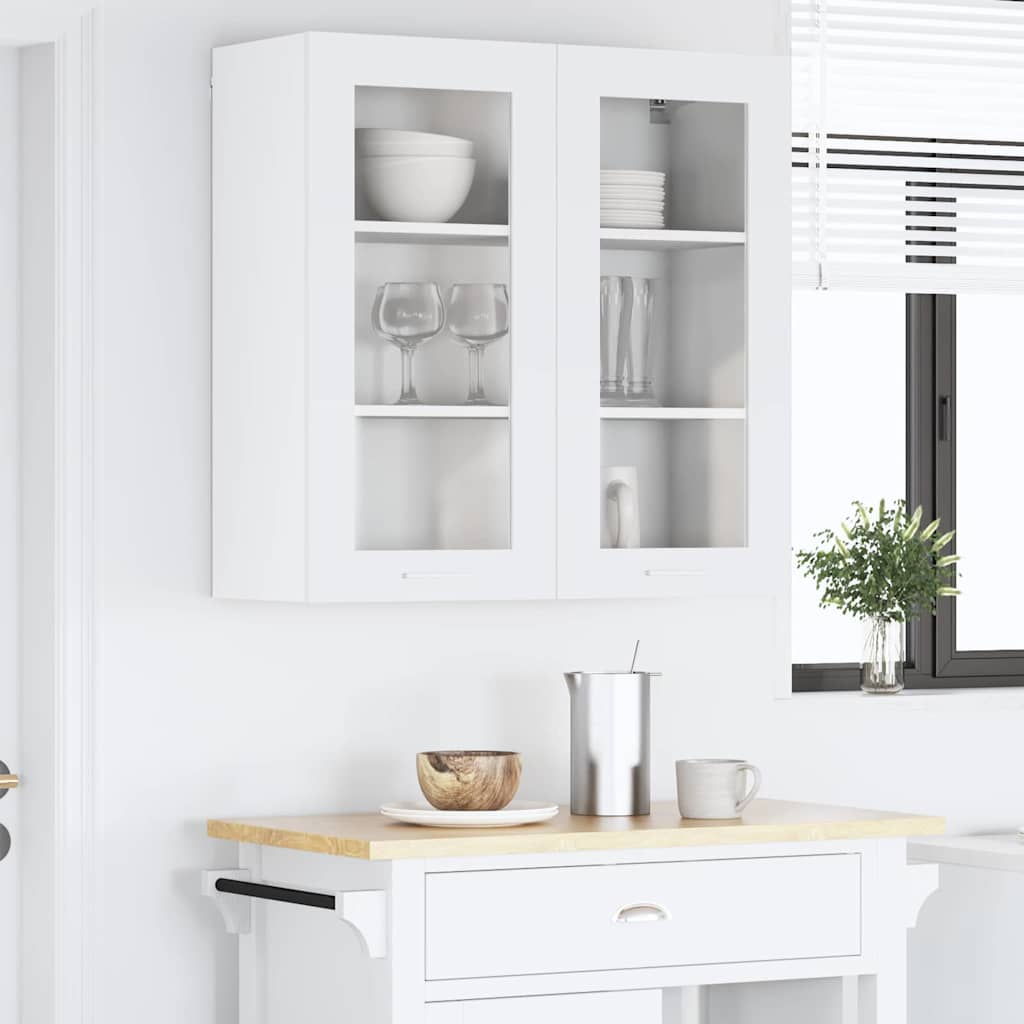 Hanging Cabinet with Door White 80 x 31 x 80 cm Engineered Wood