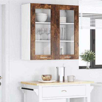 Hanging Cabinet Smoked Oak 80 x 31 x 80 cm Engineered Wood