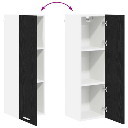 Hanging Cabinet Black Oak 30 x 31 x 100 cm Engineered Wood