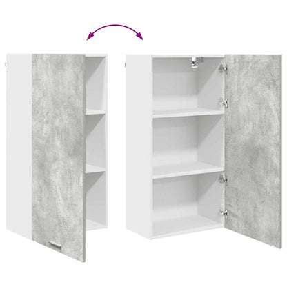 Hanging Cabinet Concrete Grey and White 50 x 31 x 100 cm