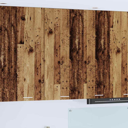 Hanging Cabinet Old Wood and White 50 x 31 x 100 cm