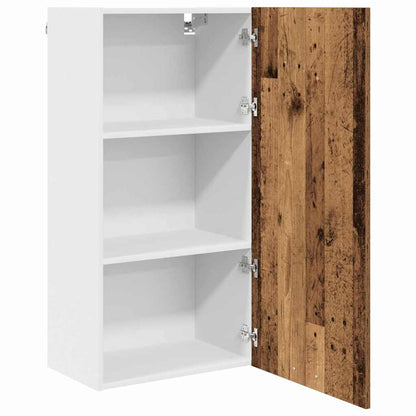 Hanging Cabinet Old Wood and White 50 x 31 x 100 cm