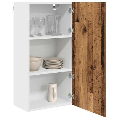 Hanging Cabinet Old Wood and White 50 x 31 x 100 cm