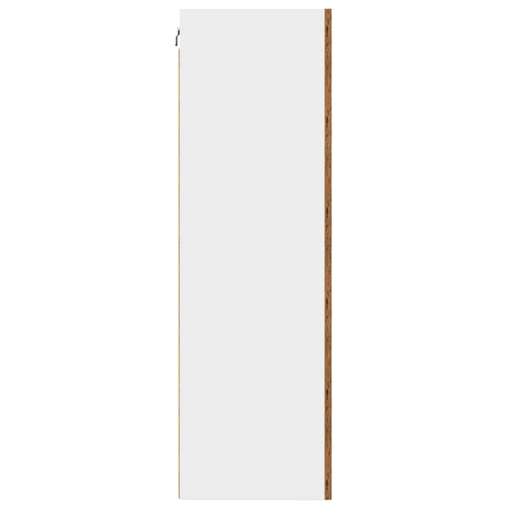 Hanging Cabinet Old Wood and White 50 x 31 x 100 cm