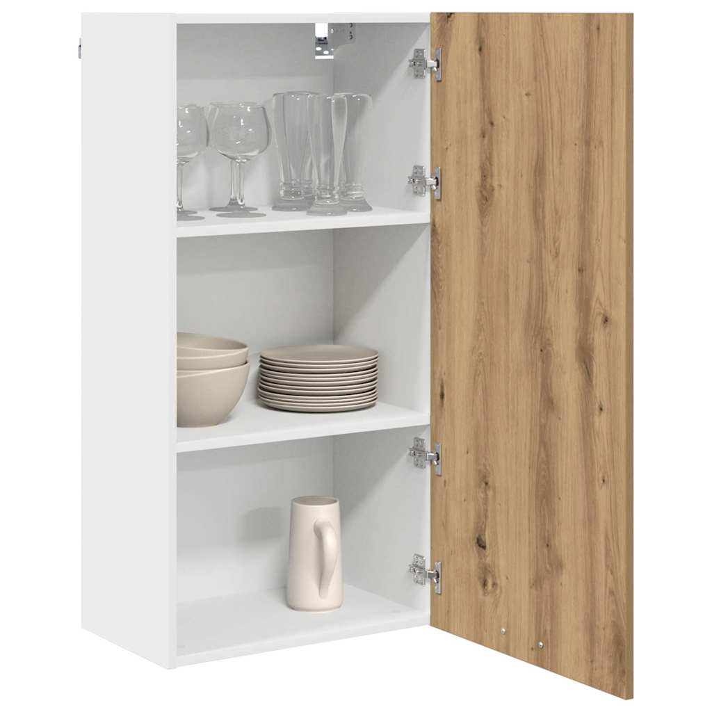 Hanging Cabinet Artisan Oak and White 50 x 31 x 100 cm