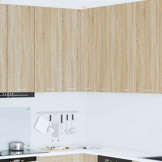 Hanging Cabinet Sonoma Oak and White 57 x 57 x 100 cm