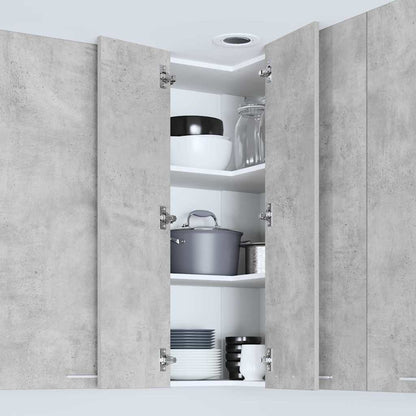 Hanging Cabinet Concrete Grey and White 57 x 57 x 100 cm