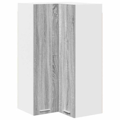 Hanging Cabinet Grey Sonoma and White 57 x 57 x 100 cm