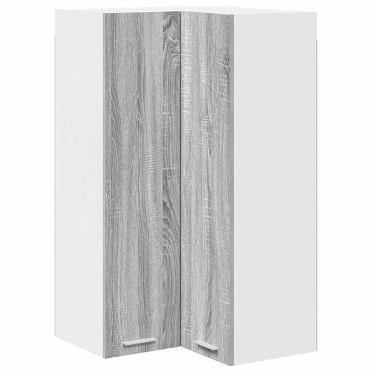 Hanging Cabinet Grey Sonoma and White 57 x 57 x 100 cm