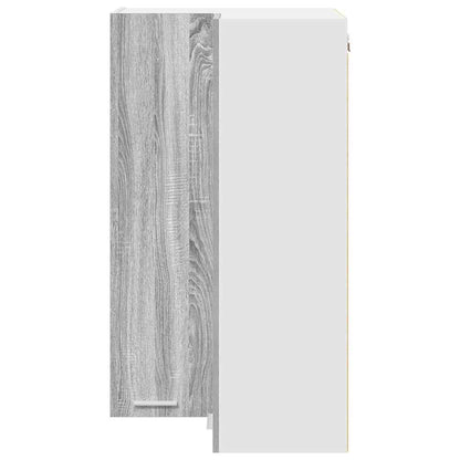 Hanging Cabinet Grey Sonoma and White 57 x 57 x 100 cm