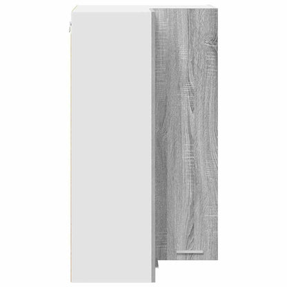 Hanging Cabinet Grey Sonoma and White 57 x 57 x 100 cm