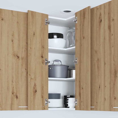 Hanging Cabinet Artisan Oak and White 57 x 57 x 100 cm