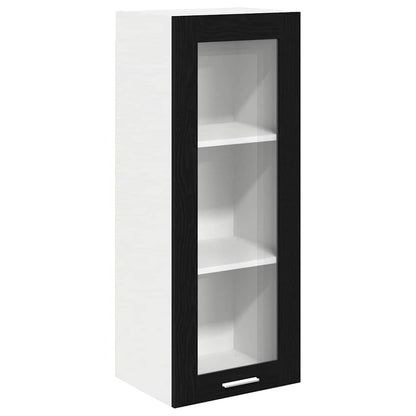 Hanging Cabinet Black Oak 40 x 31 x 100 cm Engineered Wood