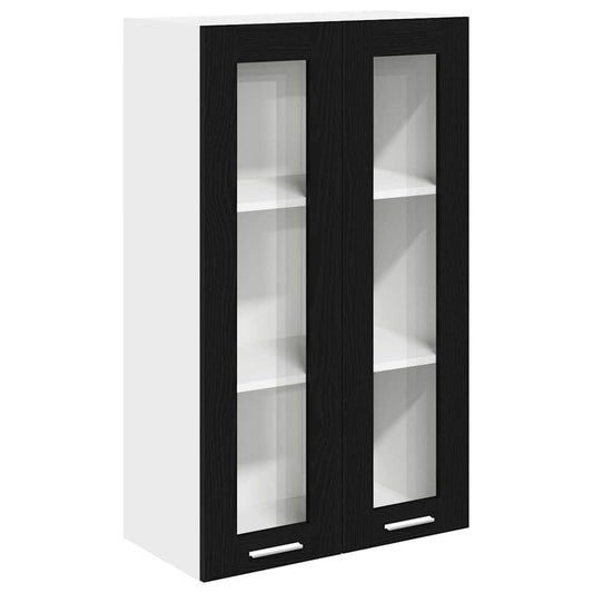Hanging Cabinet Black Oak 60 x 31 x 100 cm Engineered Wood
