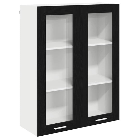 Hanging Cabinet Black Oak 80 x 31 x 100 cm Engineered Wood