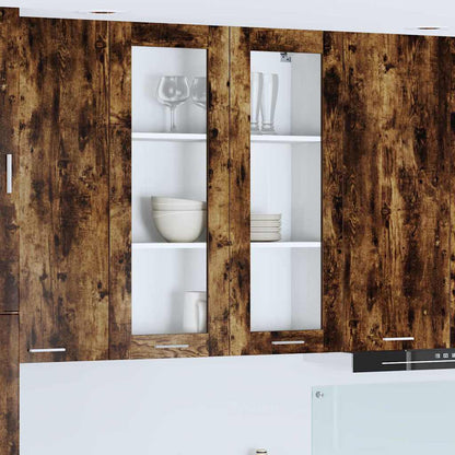 Hanging Cabinet Smoked Oak 80 x 31 x 100 cm Engineered Wood