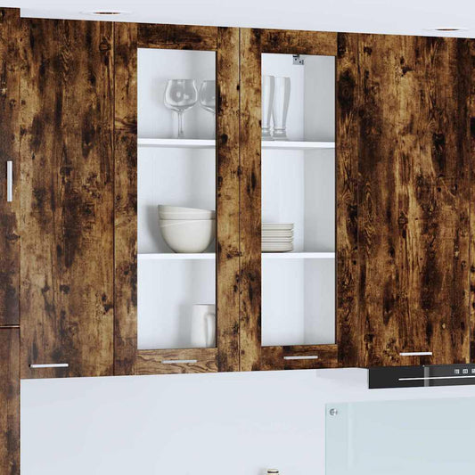 Hanging Cabinet Smoked Oak 80 x 31 x 100 cm Engineered Wood