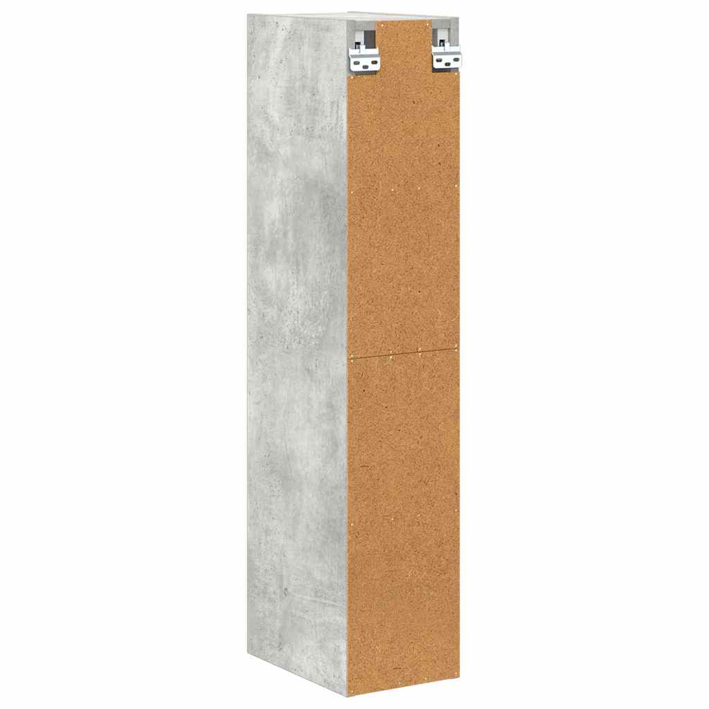 Hanging Cabinet with Storage Concrete Grey 20 x 29.5 x 100 cm