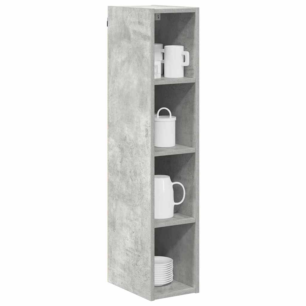 Hanging Cabinet with Storage Concrete Grey 20 x 29.5 x 100 cm