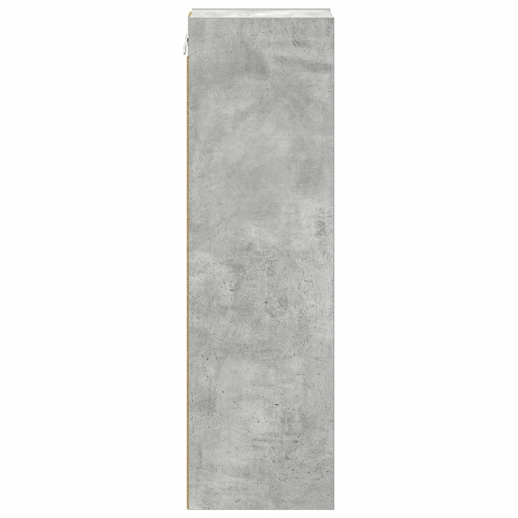 Hanging Cabinet with Storage Concrete Grey 20 x 29.5 x 100 cm